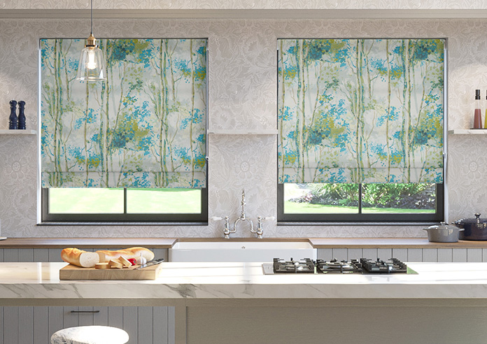 Silver Birch, Larkspur - Roman Blind - Image 3
